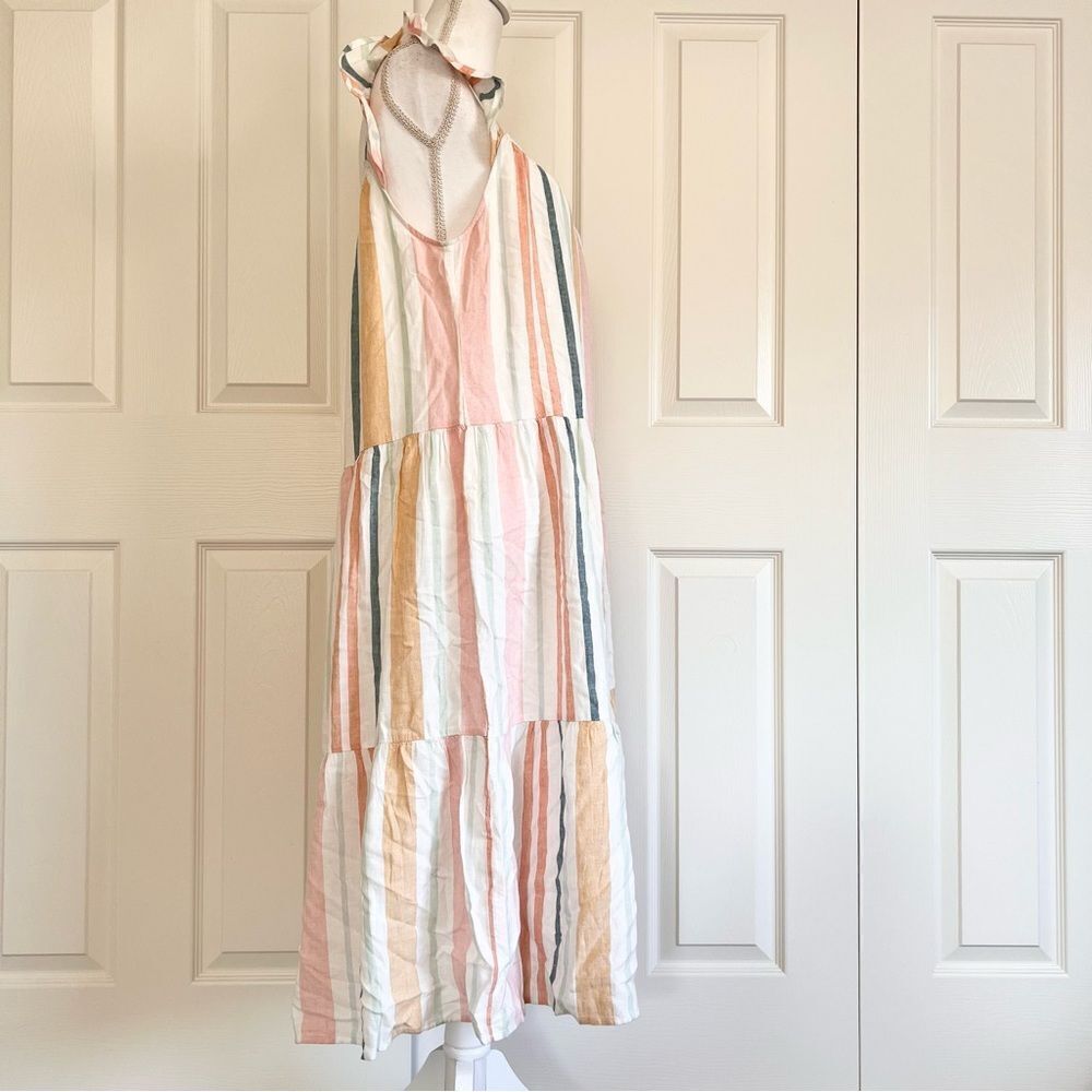 Rails Capri Melon Stripe Linen Blend Sleeveless D… - image 4